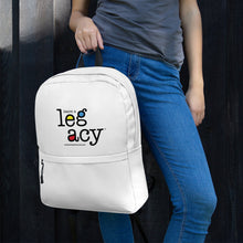 Load image into Gallery viewer, &quot;Leave A Legacy&quot; White Backpack