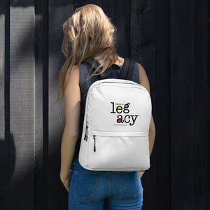 "Leave A Legacy" White Backpack