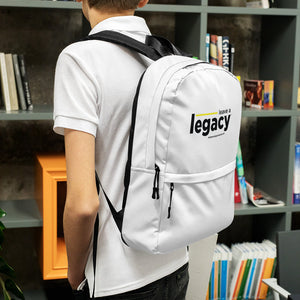 "Leave A Legacy" White Backpack