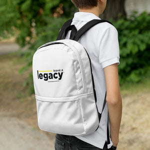 "Leave A Legacy" White Backpack