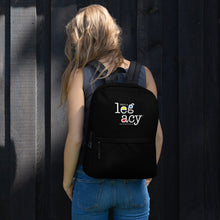 Load image into Gallery viewer, &quot;Leave A Legacy&quot; Black Backpack