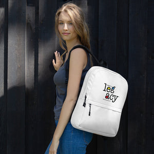 "Leave A Legacy" White Backpack