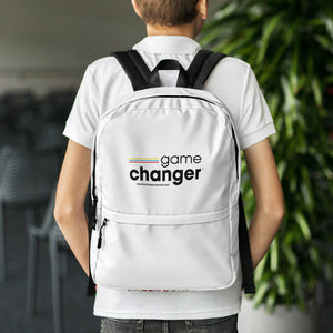"Game Changer" White Backpack